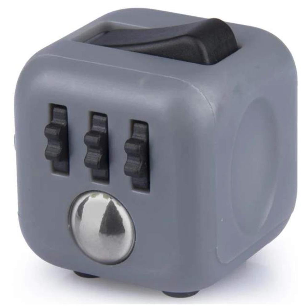 BRAND NEW 6 Side Fidget Cube Stress Anxiety Relief Toy Focus Black/Gray